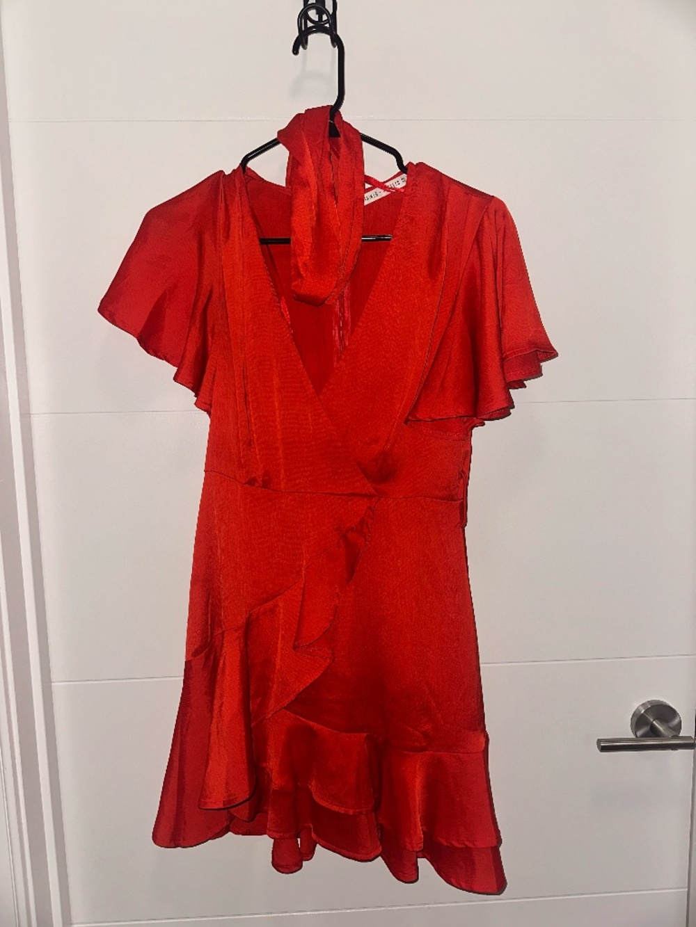 Saints + Secrets Red Ruffle Dress